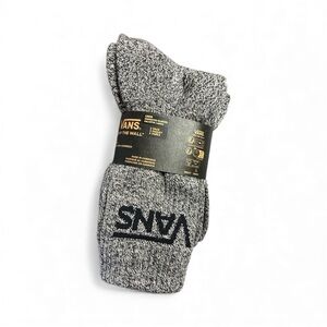 Vans black/Gray Men's crew Socks 3 pk show size 6.5-9 new